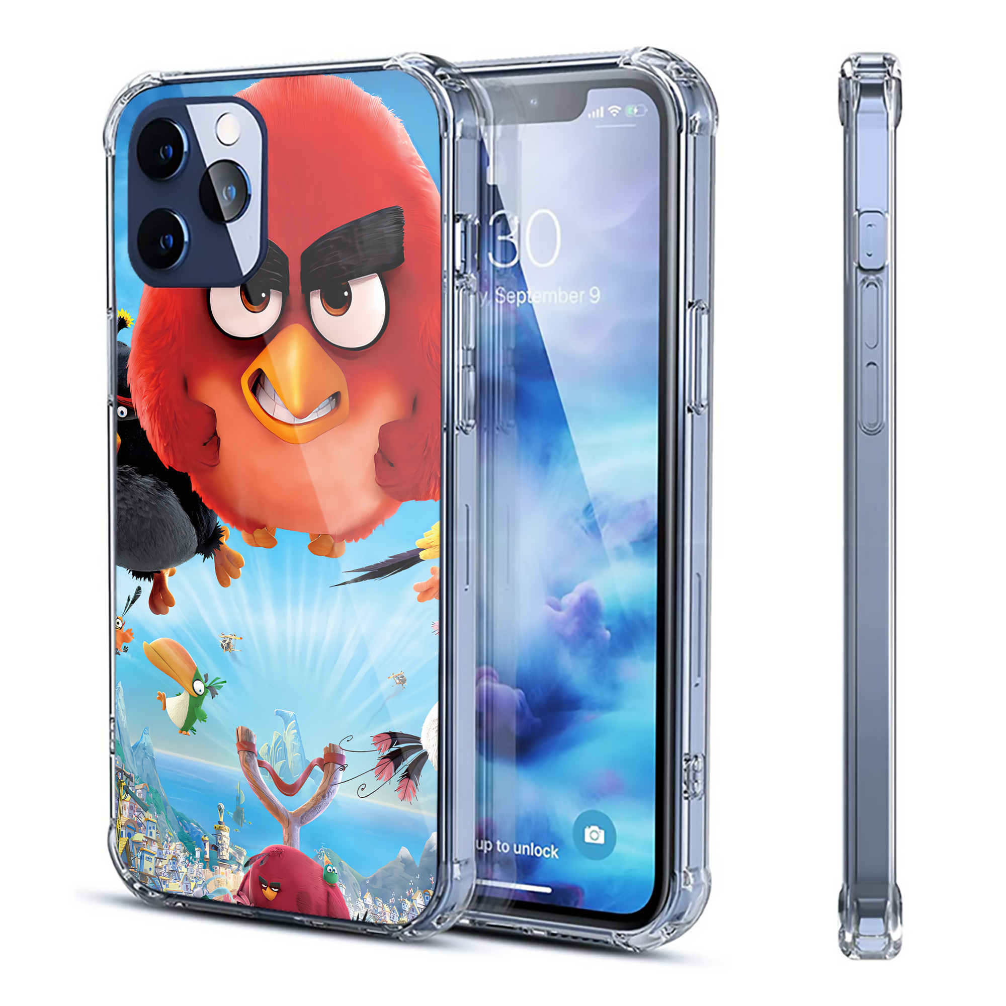 （画像用） Angry Birds アングリーバード 【iPhone 12シリーズ対応】透明スマホケース（クリアソフトケース）